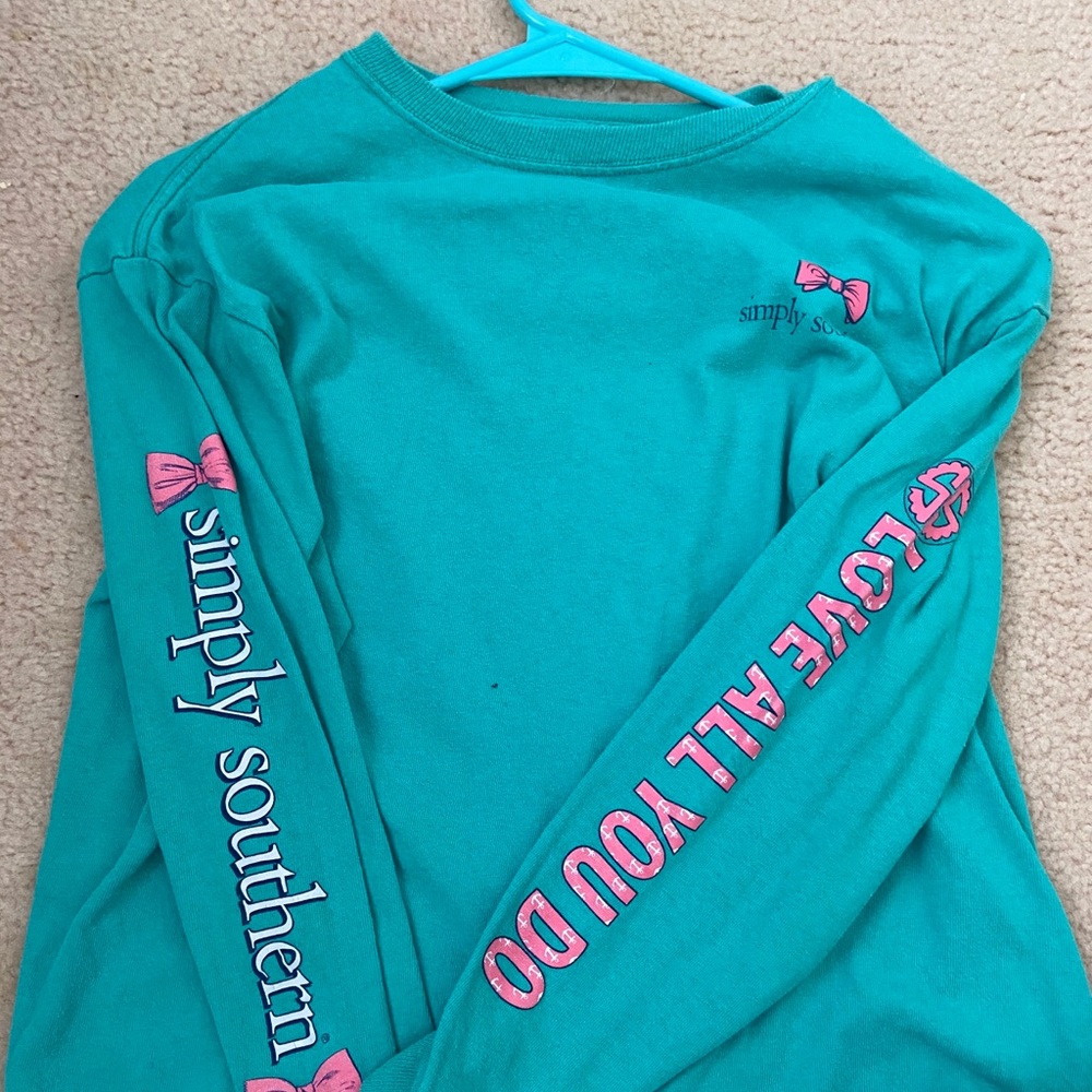 Simply Southern Blue Long Sleeve T Shirt
